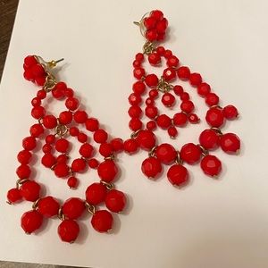 JCREW beaded chandelier earrings